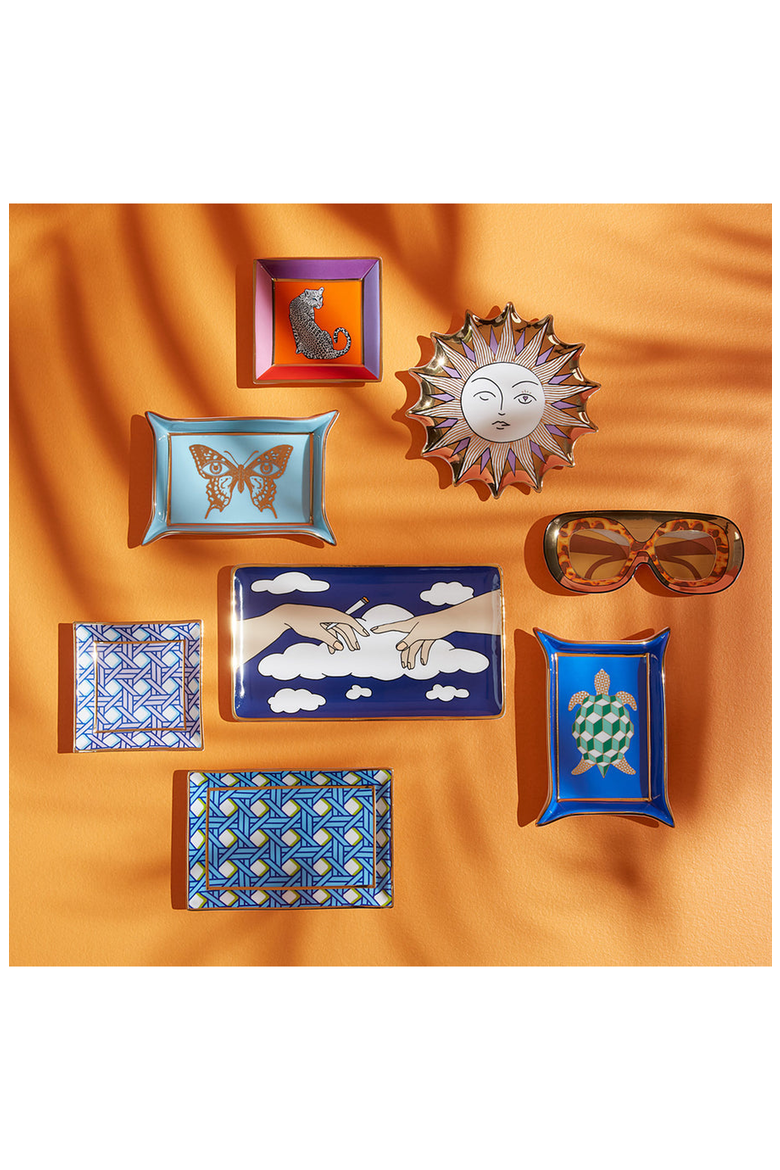 Mariposa Valet Tray, Alternate, color, Light Blue / Gold