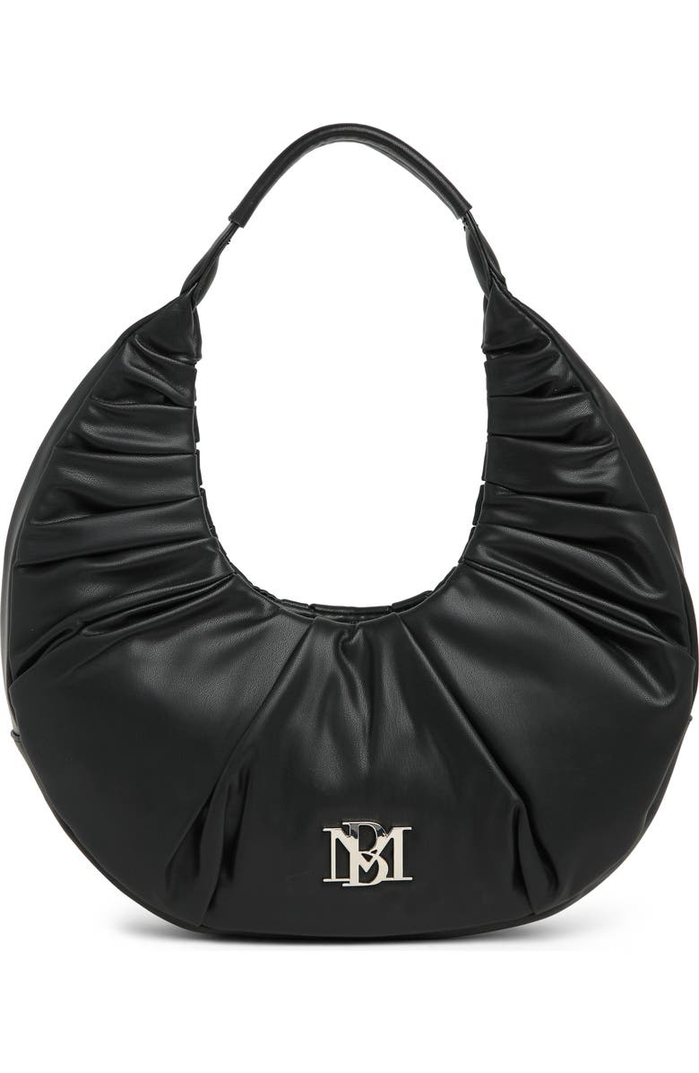 Badgley Mischka Collection Ruched Crescent Shoulder Bag, Main, color,