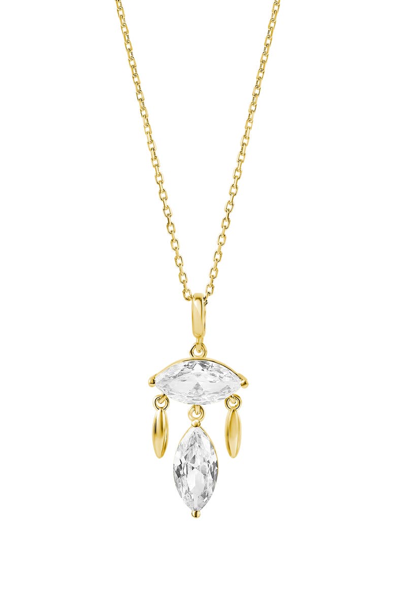 Marquise Chandelier Pendant Necklace, Main, color, GOLD/ CLEAR