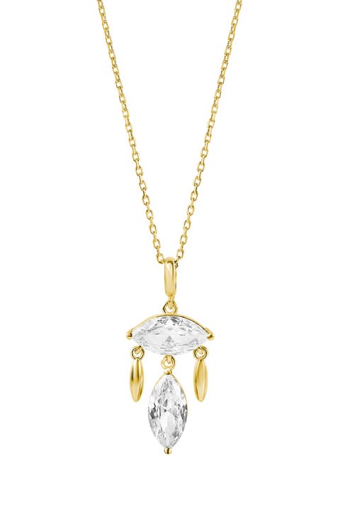 Marquise Chandelier Pendant Necklace