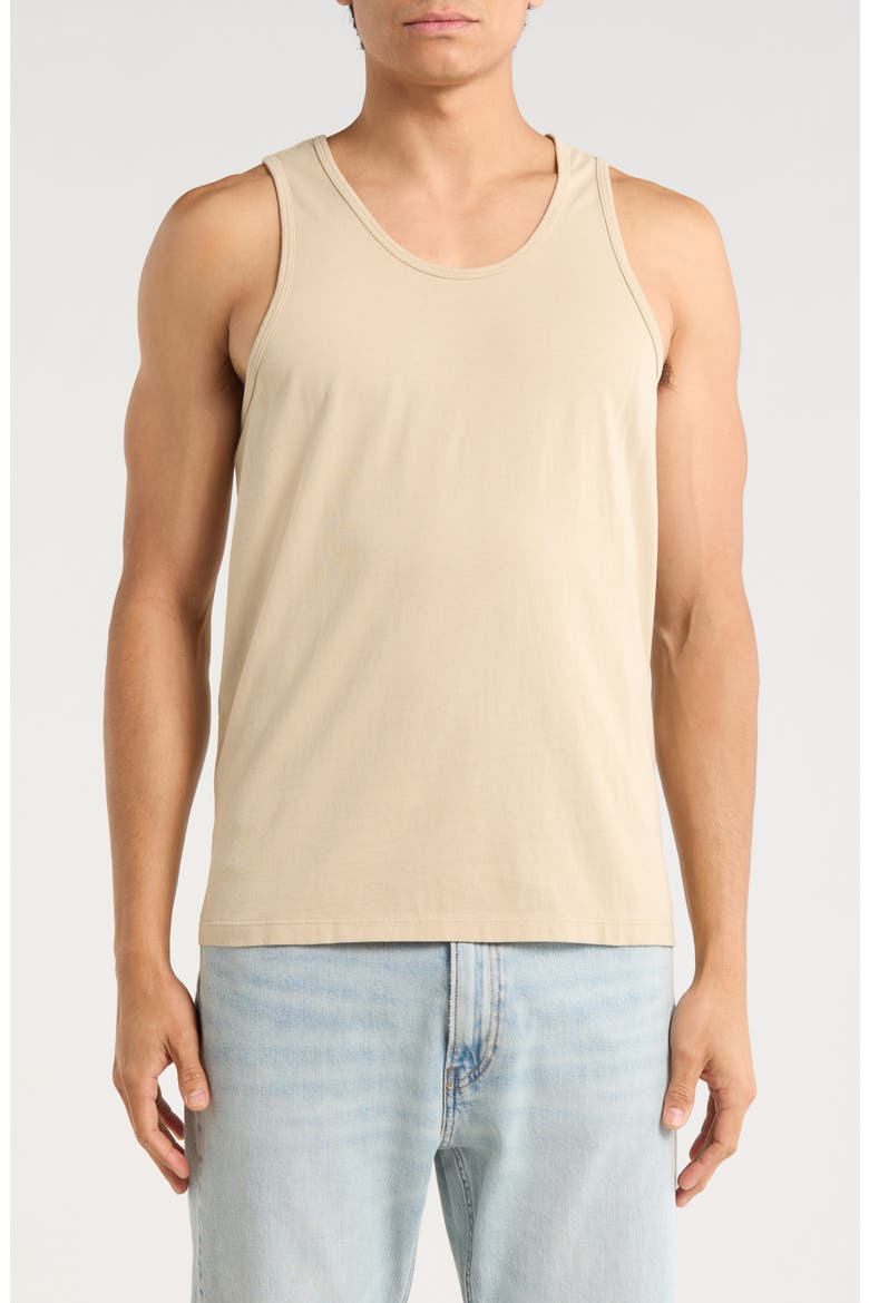 Racerback Tank Top, Main, color, TAN NANTUCKET