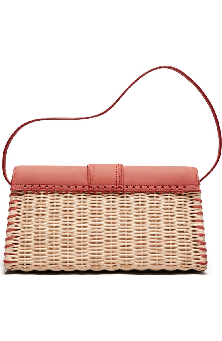 Jacquemus Long Le Bambino Woven Wicker Shoulder Bag, Alternate, color,