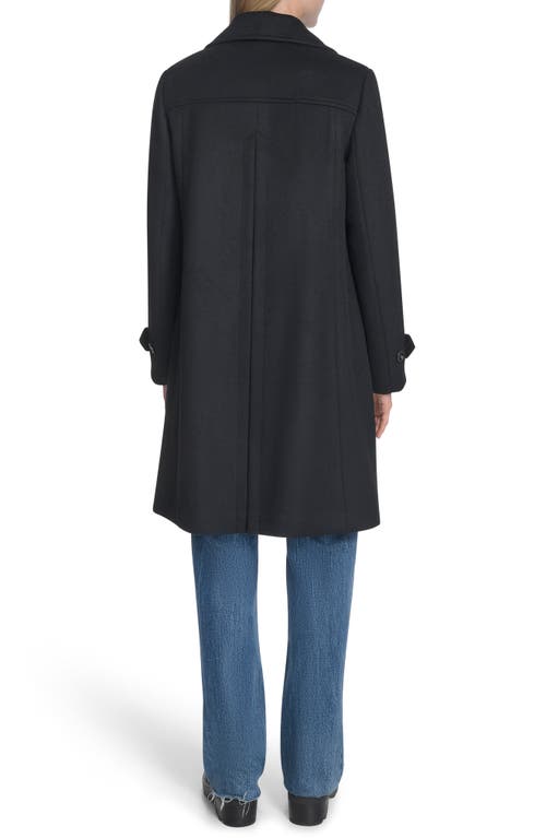Cole Haan Wool Blend Coat In Black