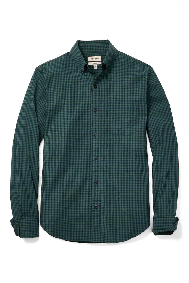 Everyday Stretch Cotton Button-Down Shirt, Alternate, color, RALIEGH GINGHAM C48