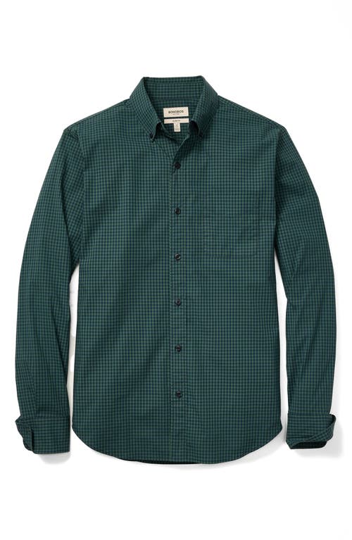 Bonobos Tech Slim Fit Green Gingham Check Performance Button-down Shirt In Green