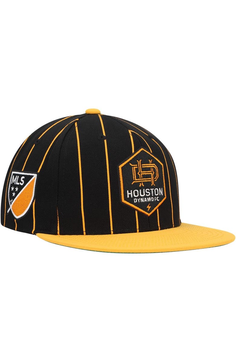 Mitchell & Ness Men's Mitchell & Ness Black Houston Dynamo FC Team Pin Snapback Hat, Main, color, Black