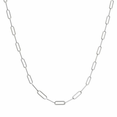 Sterling Silver Paperclip Necklace