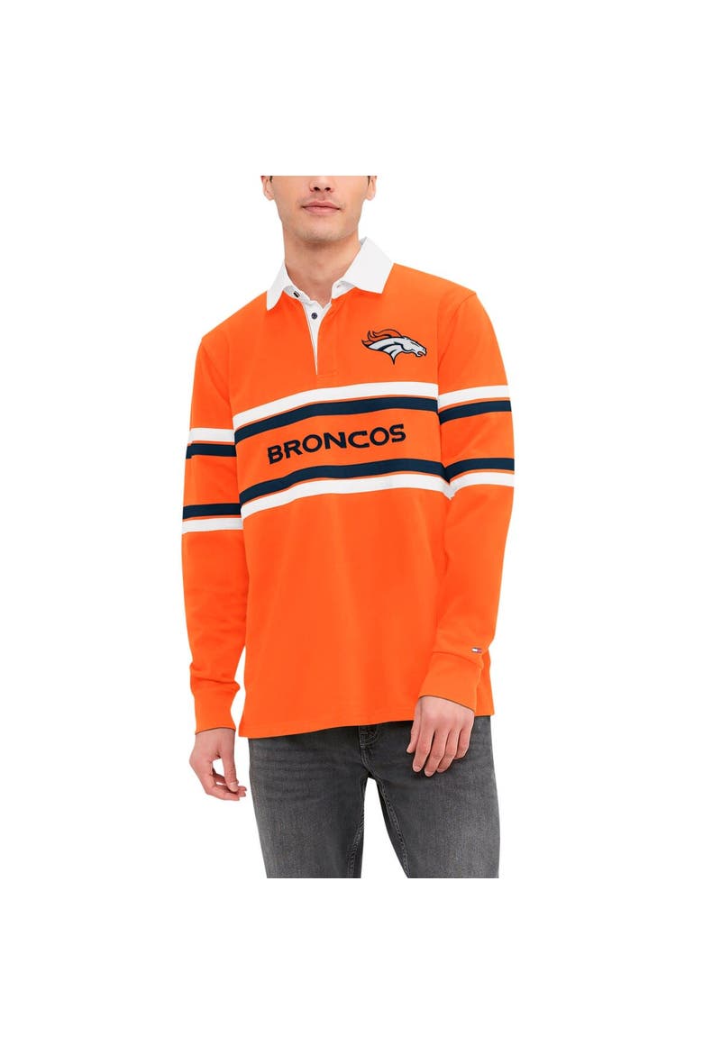 Men's Tommy Hilfiger Orange Denver Broncos Cory Varsity Rugby Long Sleeve T-Shirt, Alternate, color, Orange