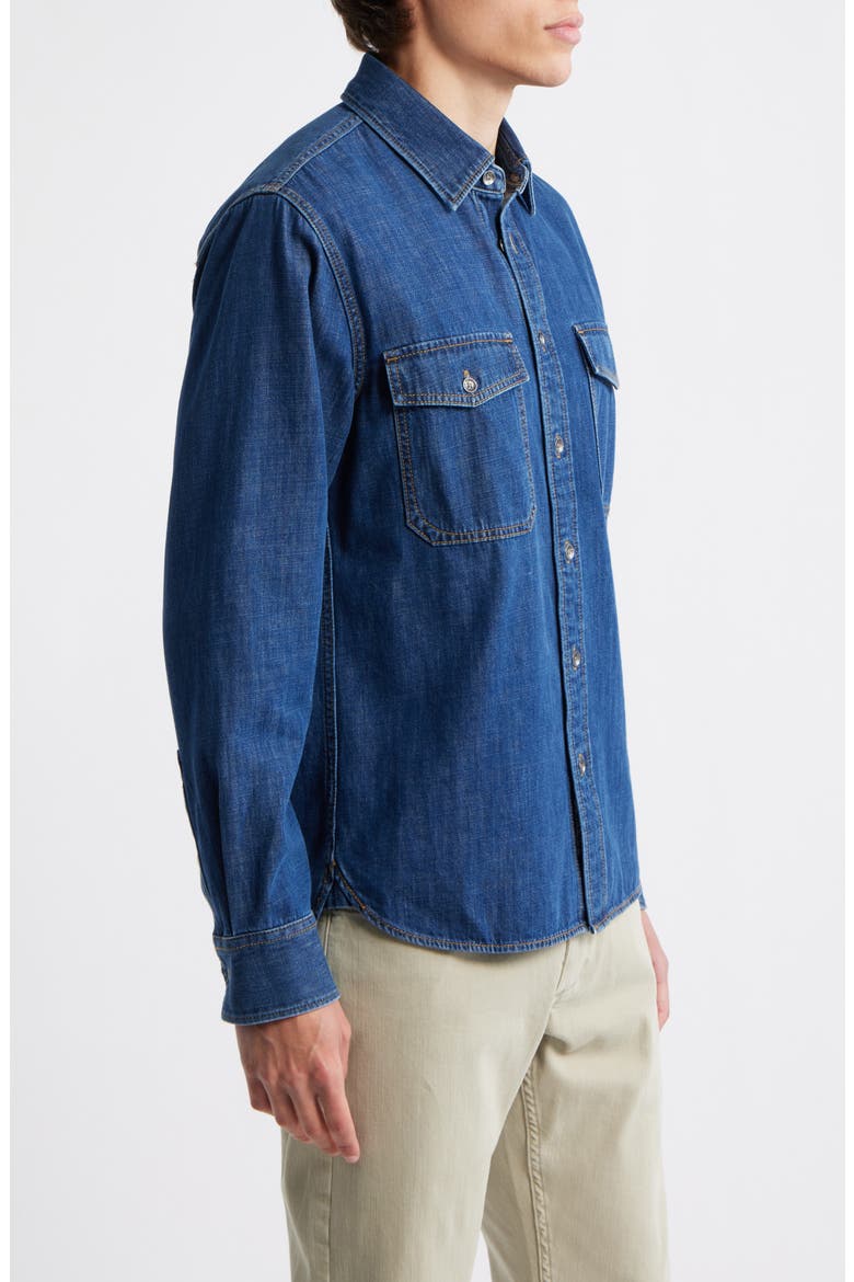 Infuse Denim Button-Up Shirt, Alternate, color, LUKE