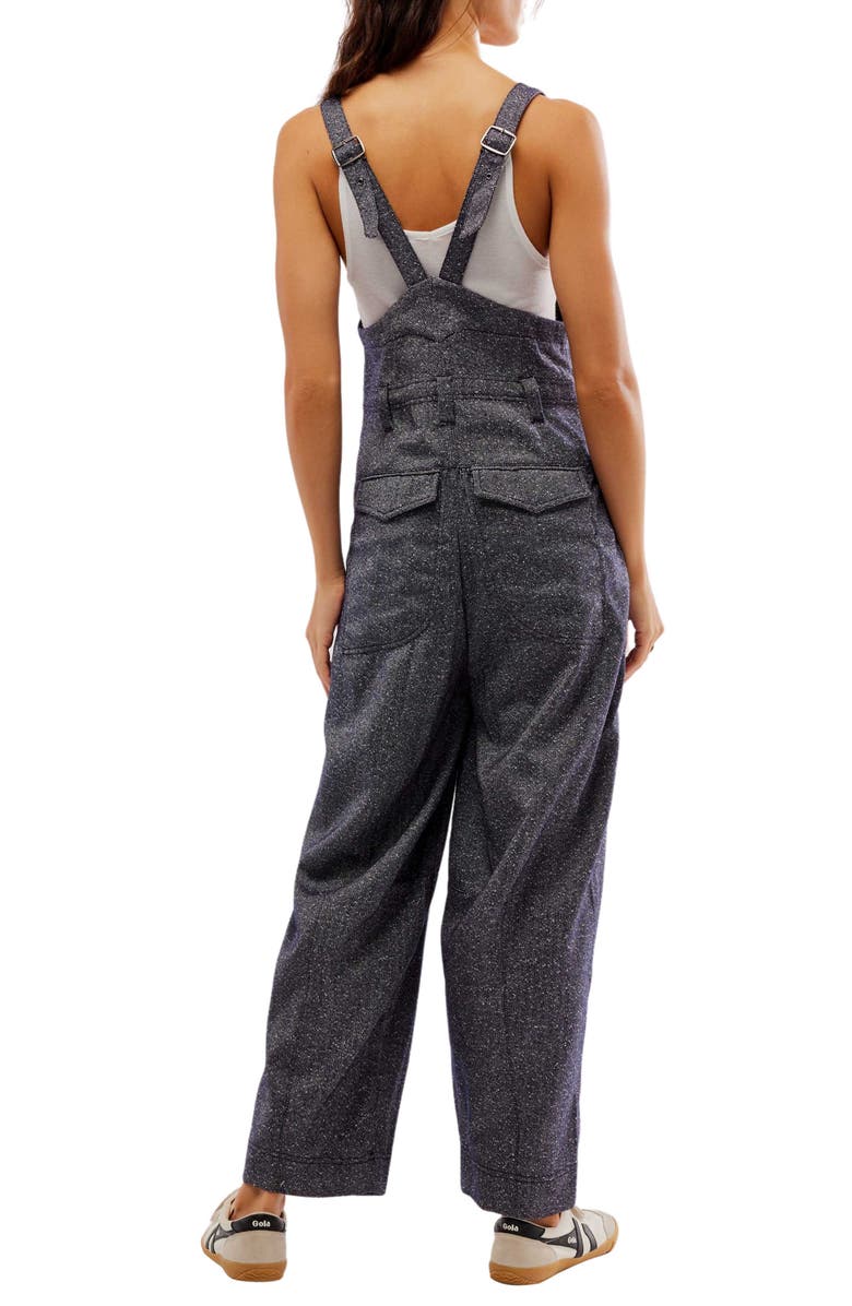 Free People Leonie Herringbone Overalls, Alternate, color, 