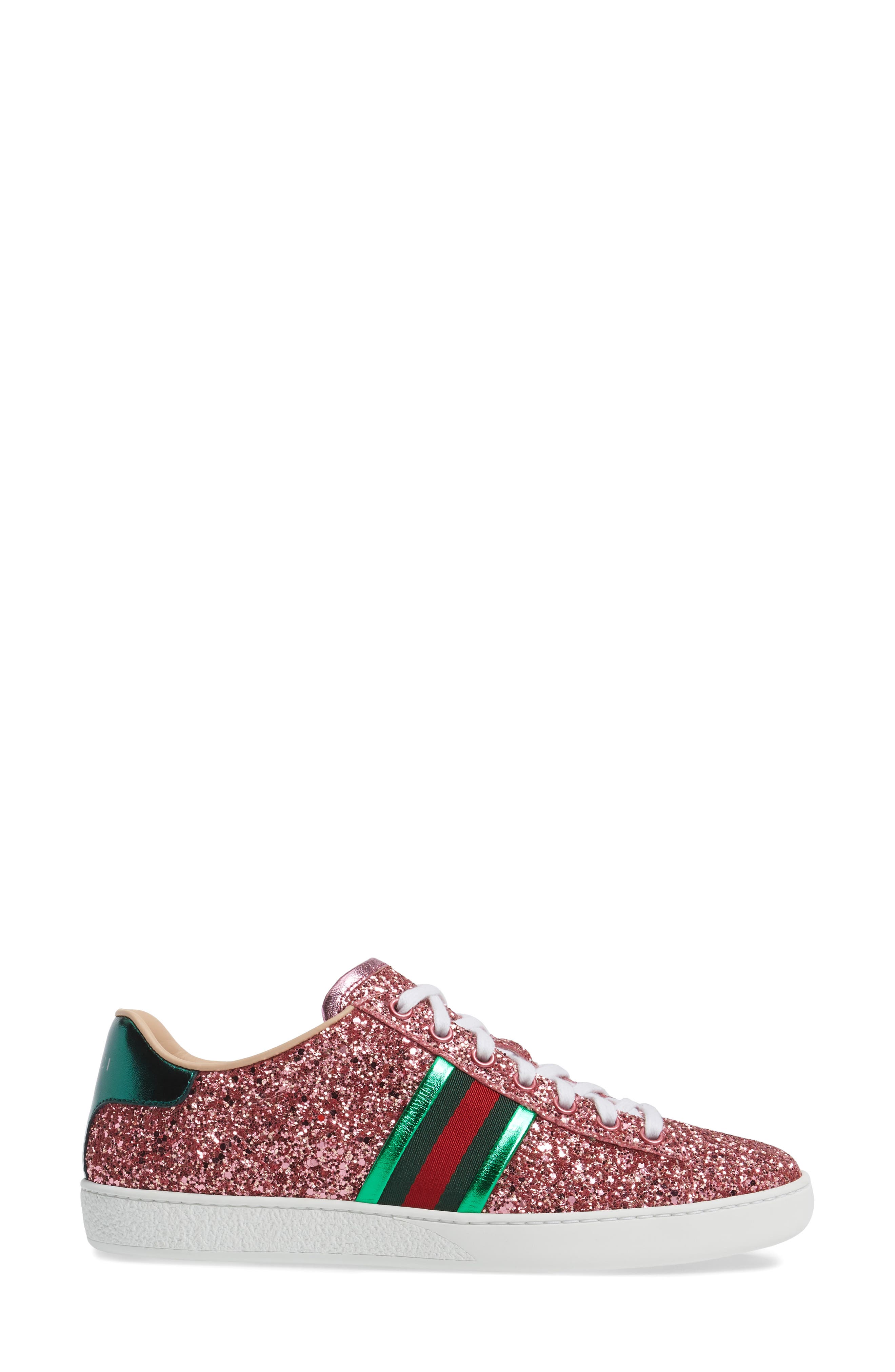Gucci New Ace Glitter Sneaker, Alternate, color, 