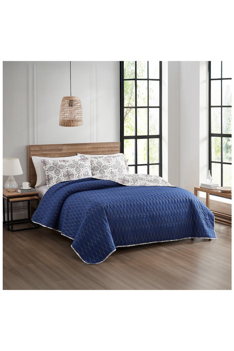 Soren 3-Piece Cotton Quilt Set, Alternate, color, BOHEMIAN BLUE