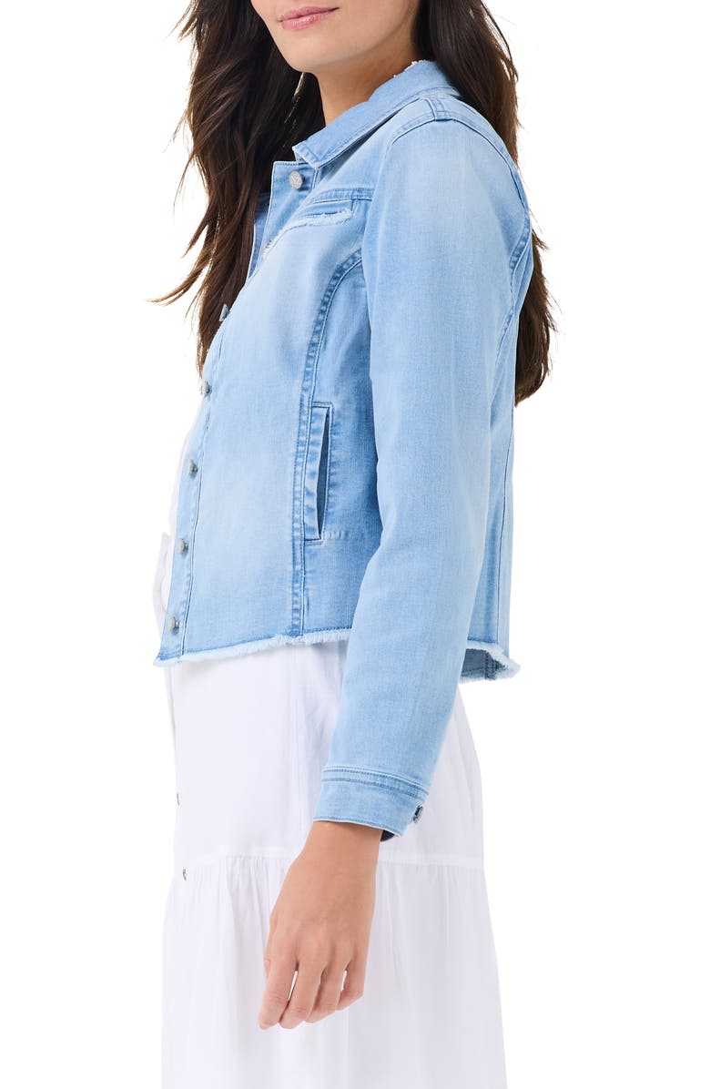 NIC+ZOE Fray Hem Denim Jacket, Alternate, color,