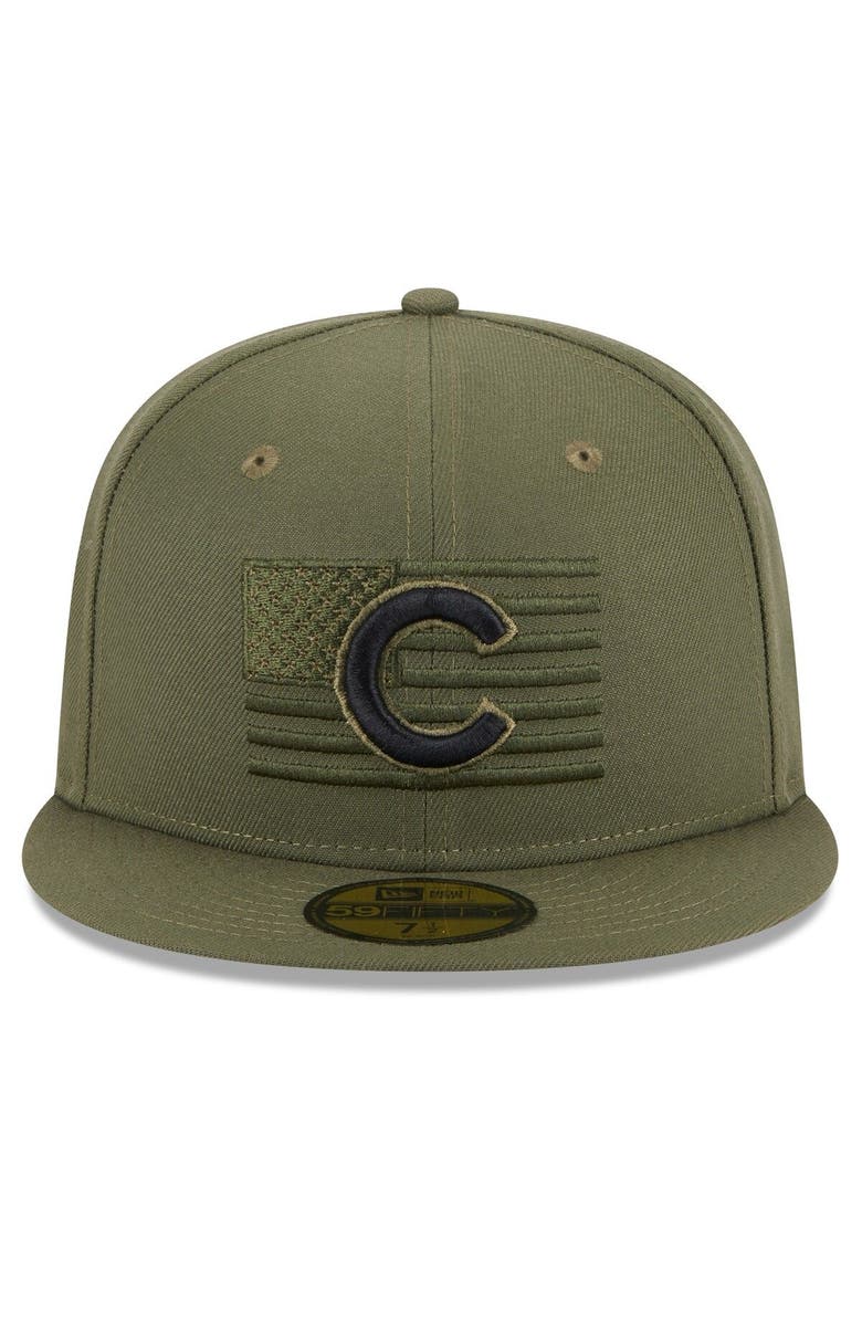 New Era Men's New Era  Green Chicago Cubs 2023 Armed Forces Day On-Field 59FIFTY Fitted Hat, Alternate, color, 
