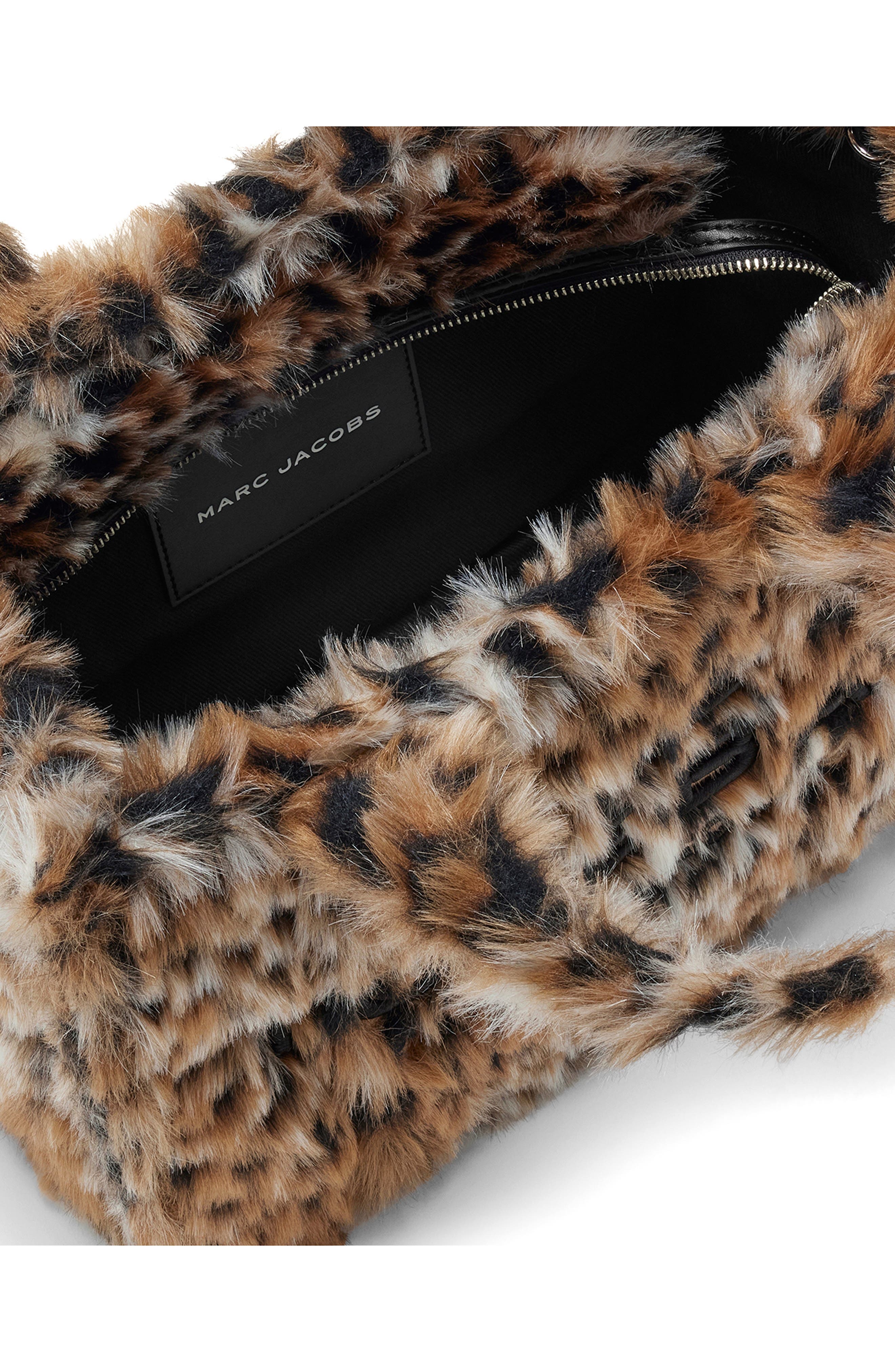 The Medium Faux Fur Tote, Alternate, color, BROWN MULTI