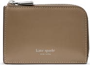 Kate Spade New York mini smooth leather zip card case