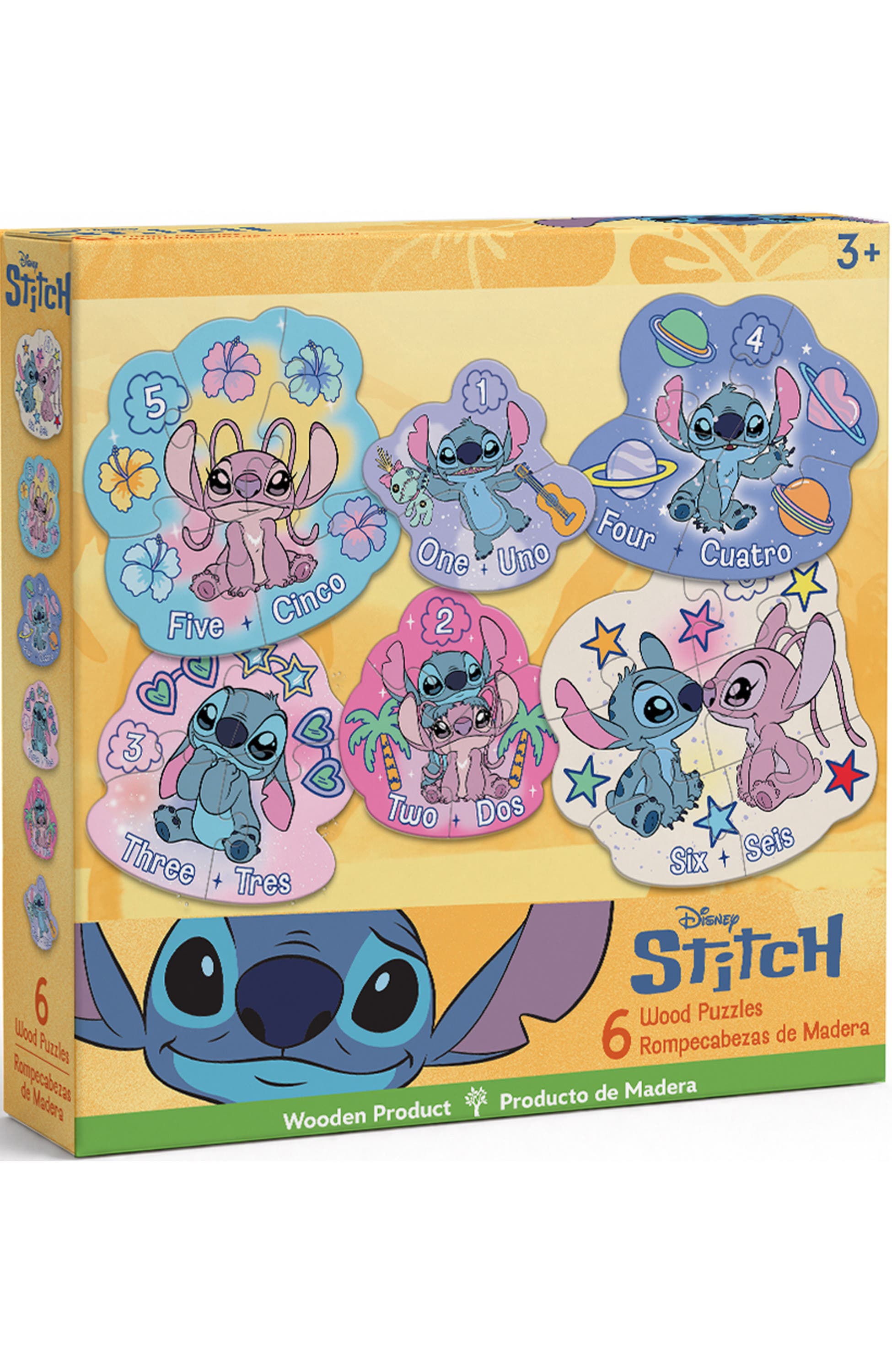 Stitch 6-Pack Wood Shaped Puzzles | Nordstrom