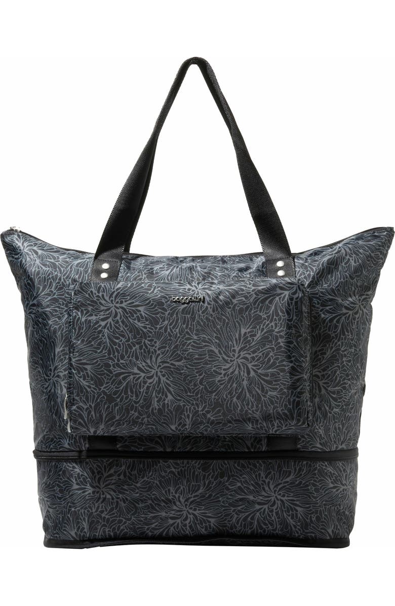 BAGGALLINI Carryall Expandable Packable Weekender Tote Bag, Alternate, color, Midnight Blossom