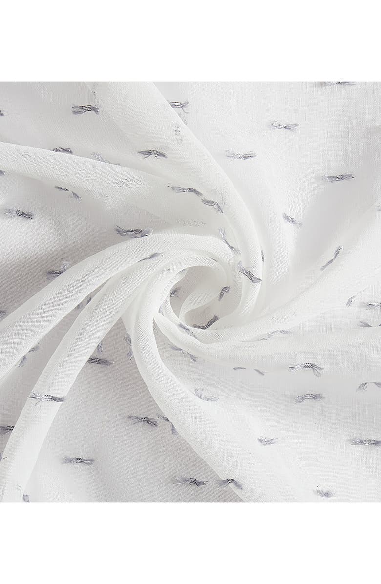 DAINTY HOME Sprinkles Set of 2 Metallic Sheer Panel Curtains, Alternate, color, Silver