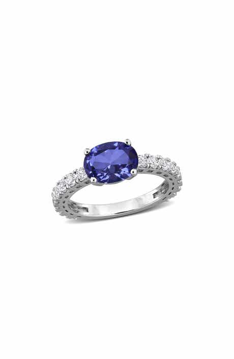 Lab Created Sapphire Oval Ring