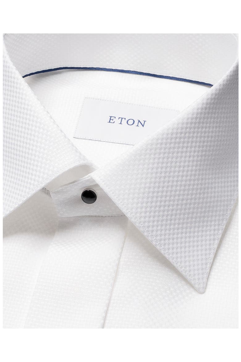 Slim Fit Fly Front Tuxedo Shirt, Alternate, color, WHITE
