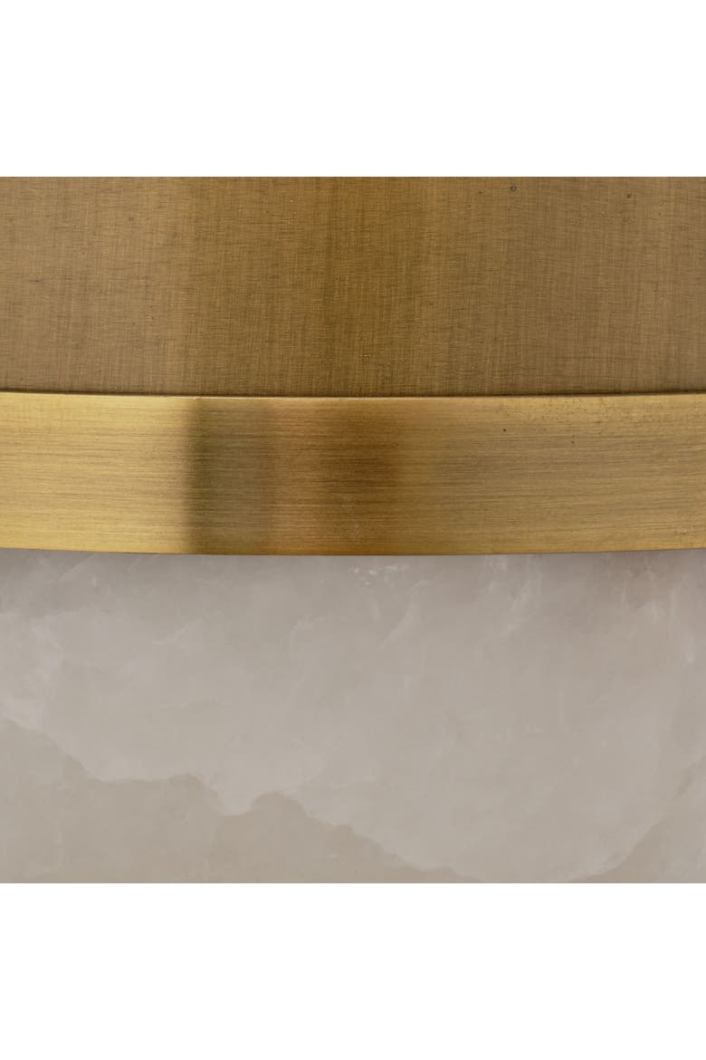 Remedy Wall Sconce in Alabaster and Antique Brass, Alternate, color, Antique Brass