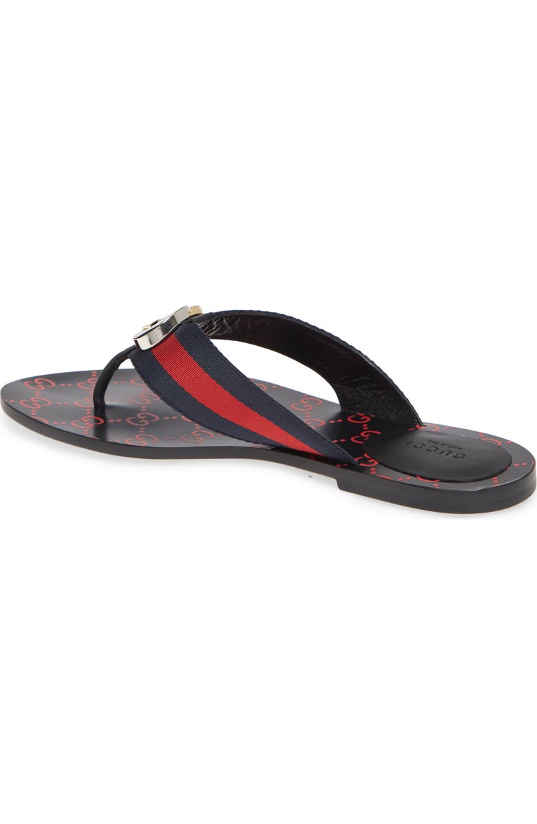 Gucci Kika GG Web Flip Flop, Alternate, color,
