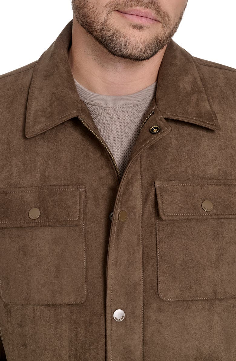 Dockers<sup>®</sup> Faux Suede Shirt Jacket, Alternate, color, Chocolate