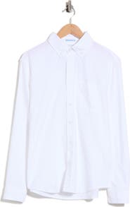 DENIM AND FLOWER Stretch Cotton Oxford Long Sleeve Button-Down Shirt