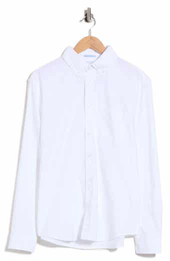 Stretch Cotton Oxford Long Sleeve Button-Down Shirt