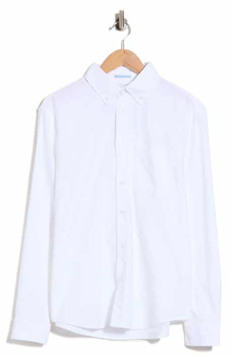 Stretch Cotton Oxford Long Sleeve Button-Down Shirt