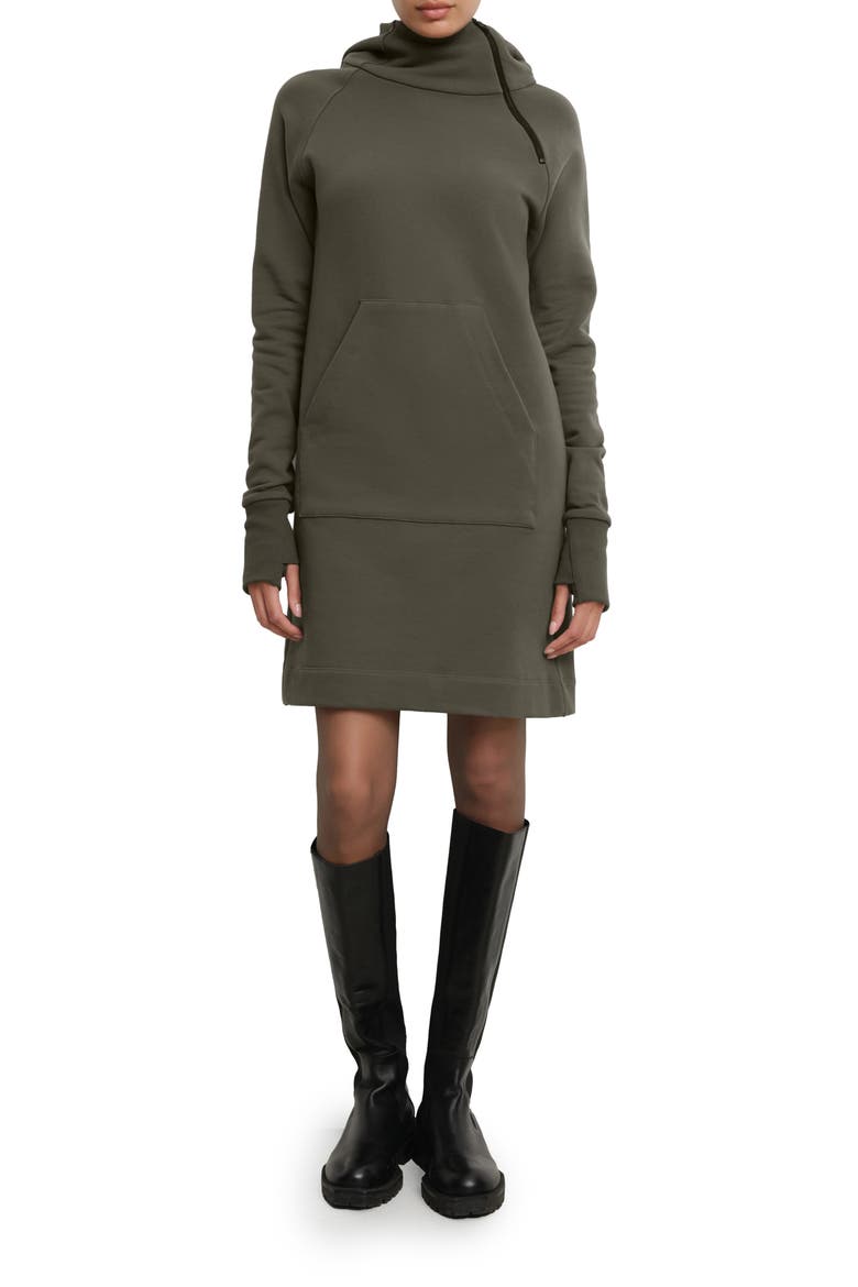 Tompkins Hoodie Dress, Main, color, OLIVE