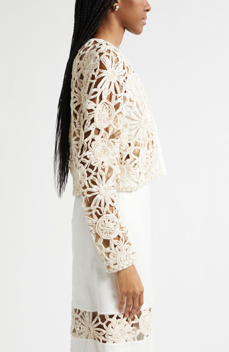 Ramy Brook Adelynn Soutache Jacket, Alternate, color, Ivory