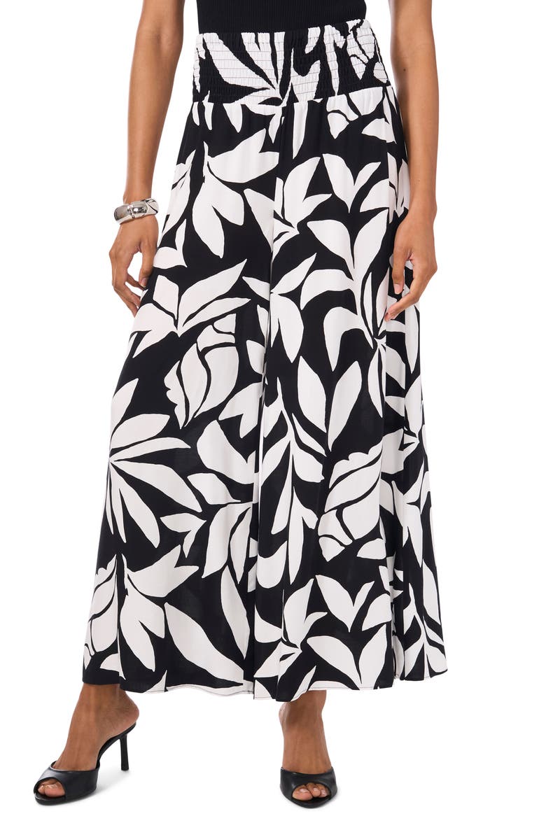 Vince Camuto Smocked Waist Wide Leg Pants, Main, color, 