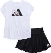 adidas Kids' Short Sleeve Shirt & Flounce Skort