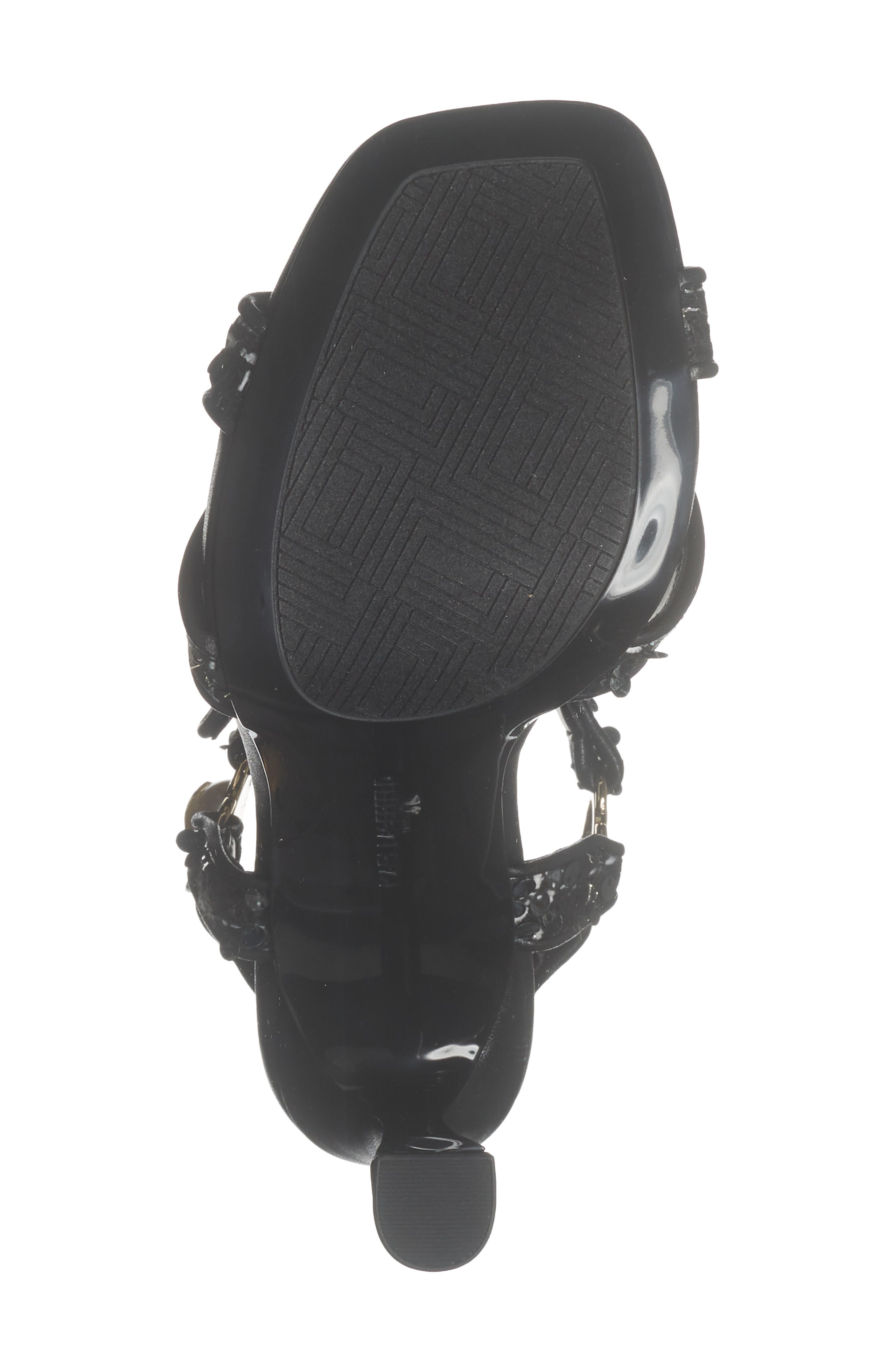 KARL LAGERFELD PARIS Daelin Ankle Strap Sandal, Alternate, color, Black