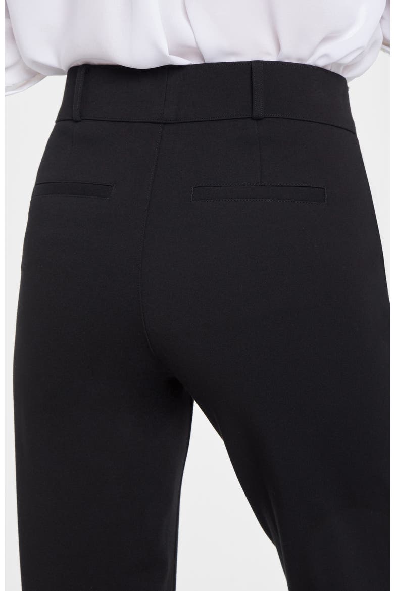 Pull-On Flare Leg Ponte Knit Trousers, Alternate, color, BLACK