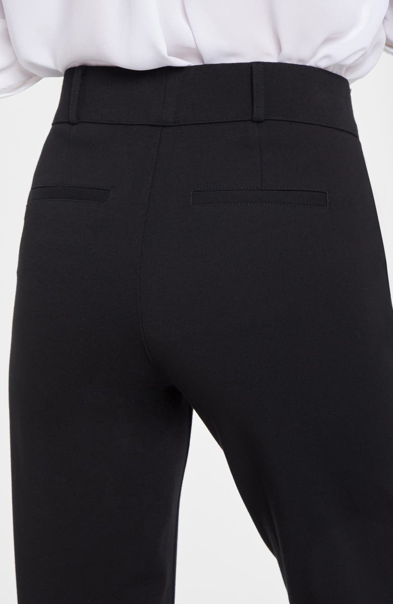 NYDJ Pull-On Flare Leg Ponte Knit Trousers, Alternate, color, Black
