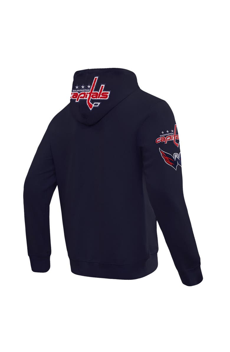 PRO STANDARD Men's Pro Standard Navy Washington Capitals Classic Chenille Full-Zip Hoodie Jacket, Alternate, color, 