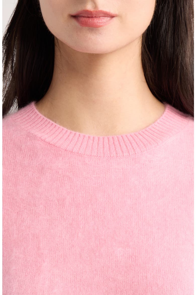 Darcy Brushed Cashmere Short Sleeve Sweater, Alternate, color, BRUSHED TAFFY