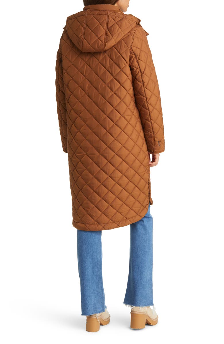 Joules Chatham Longline Quilted Puffer Jacket, Alternate, color, 