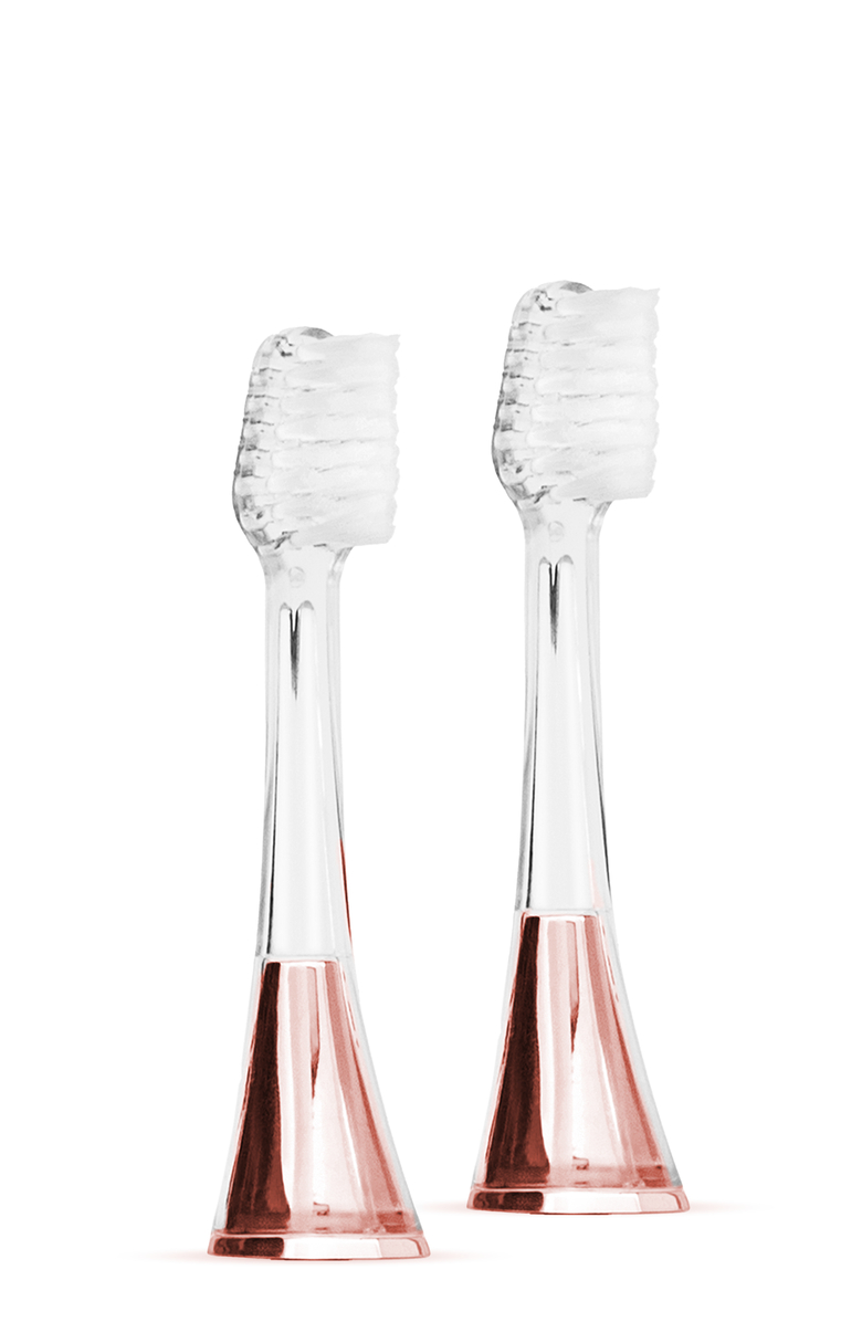 Supersmile Zina45 sonic pulse toothbrush replacement heads, Alternate, color, Chrome Rose