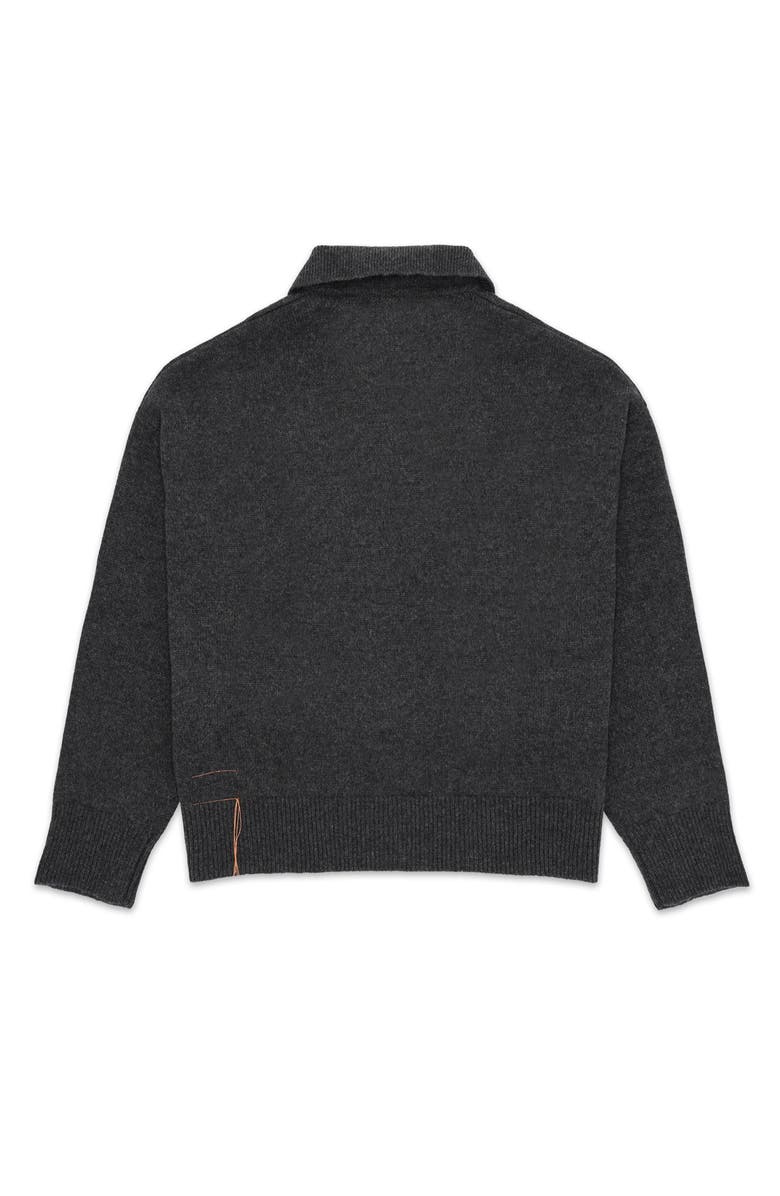 Fortela Cashmere V-Neck Sweater, Alternate, color, Melange Grey