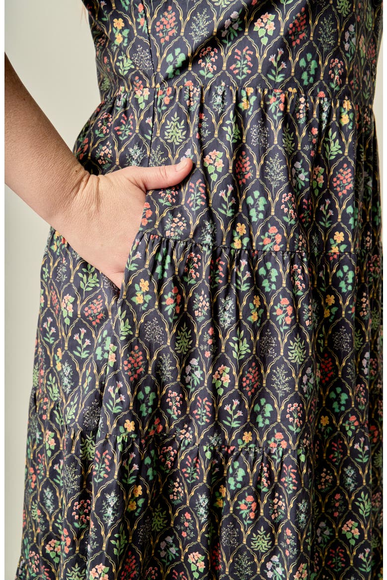 Tiered Maxi Dress, Alternate, color, NAVY FLORAL