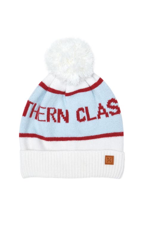 Northern Classics Knit Pom Hat In Blue