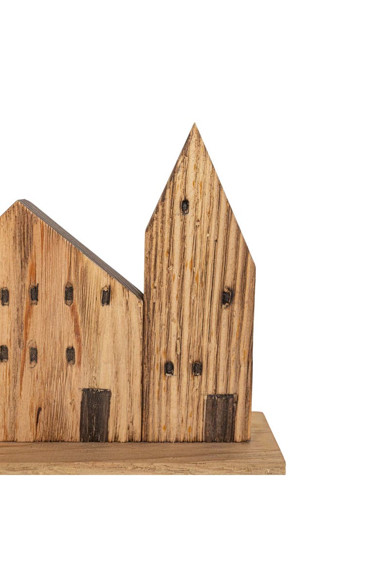 Rustic Village Decorative Accent Natural Wood, Alternate, color, Brown