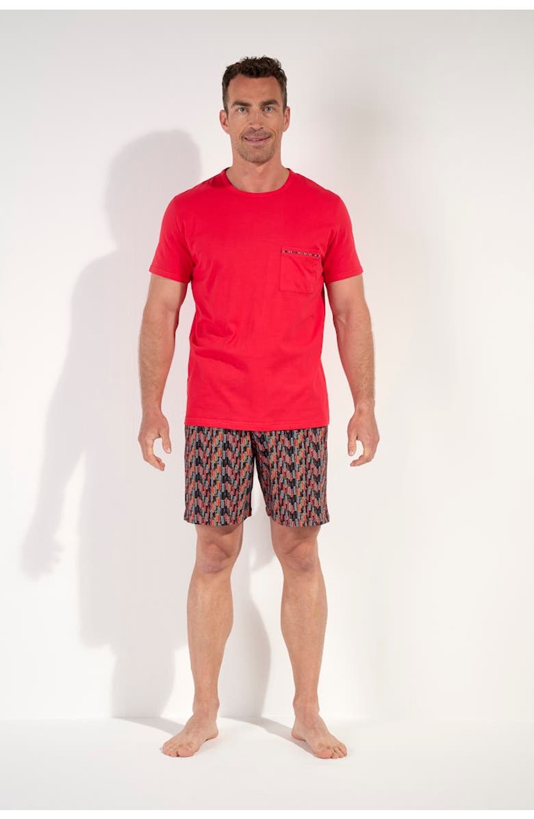 HOM Westgate Short Pajama Set, Alternate, color, Red Print