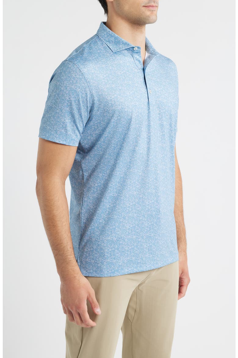 Cup of Jo Breakfast Print Performance Jersey Polo, Alternate, color, CARBON FIBER