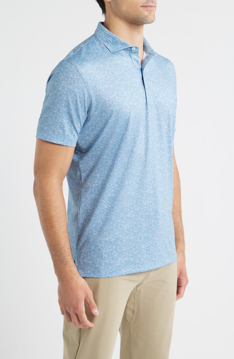 johnnie-O Cup of Jo Breakfast Print Performance Jersey Polo, Alternate, color, 