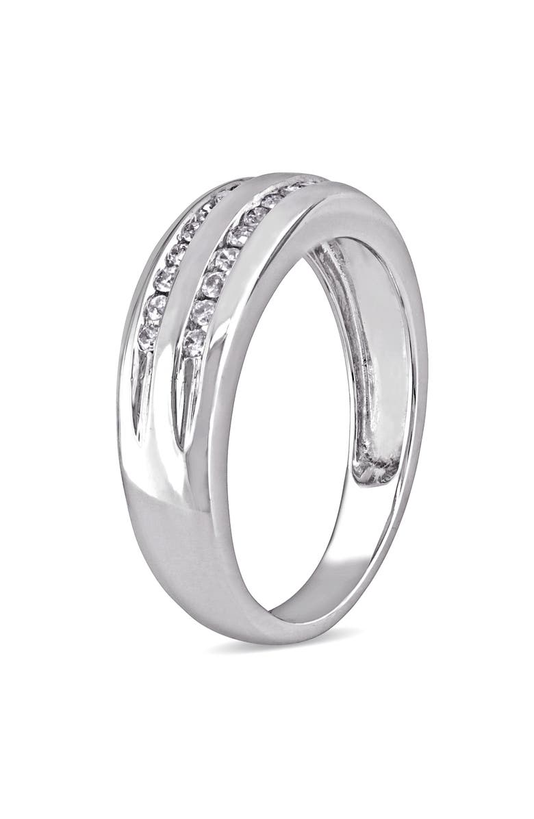 Julianna B. Diamond Double Row Anniversary Band 10k, Alternate, color, 10K White Gold